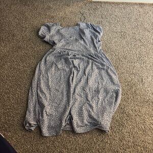 Pink Rose Light Blue Starry Dress